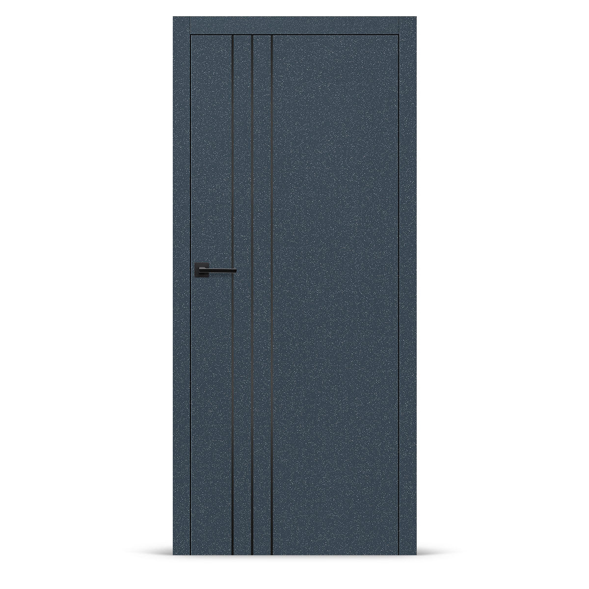 Фурнирана интериорна врата интарзија LUX 103 - црна