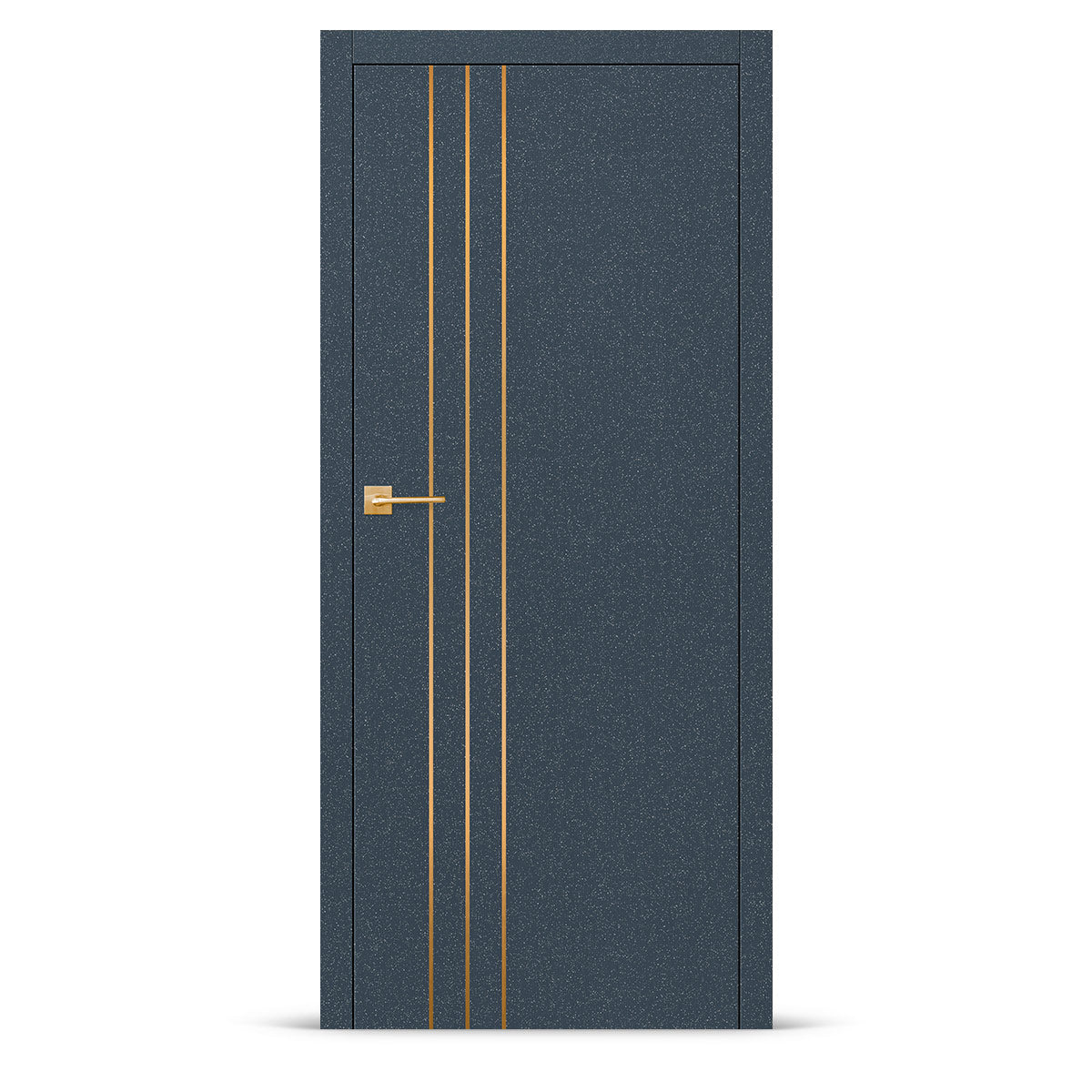 Фурнирана интериорна врата с интарзия LUX 103 – четкано злато