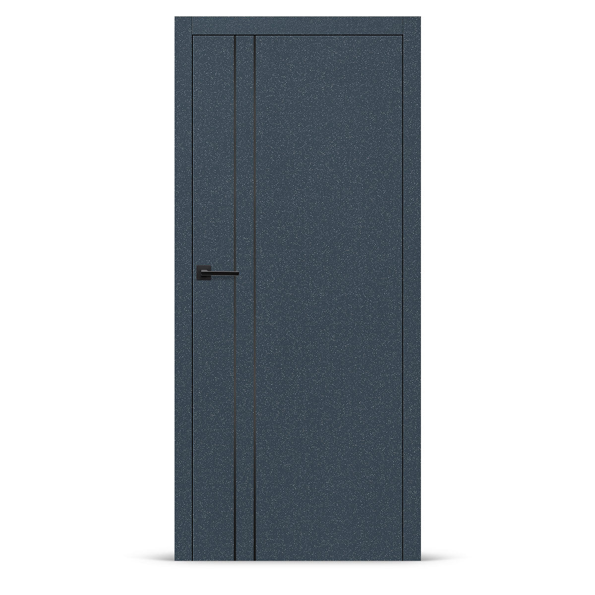 Фурнирана интериорна врата интарзија LUX 104 - црна