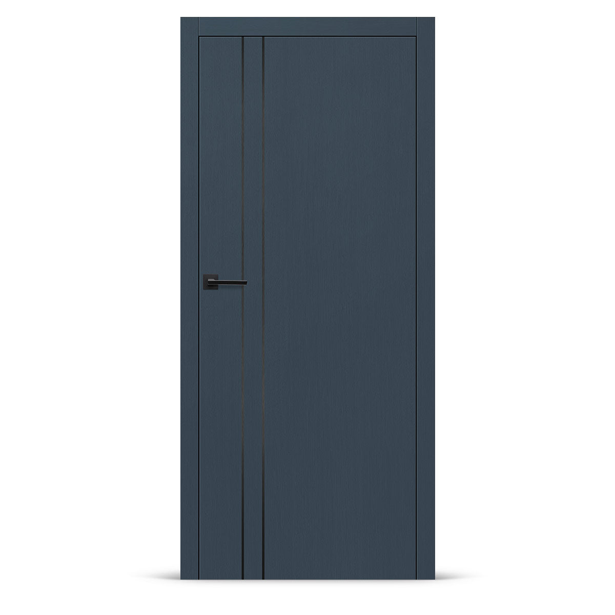 Фурнирана интериорна врата интарзија LUX 104 - црна