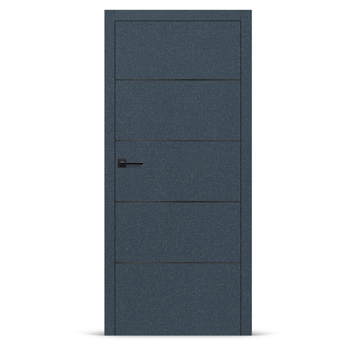 Фурнирана интериорна врата интарзија LUX 107 - црна