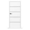 Фурнирана интериорна врата интарзија LUX 107 - црна