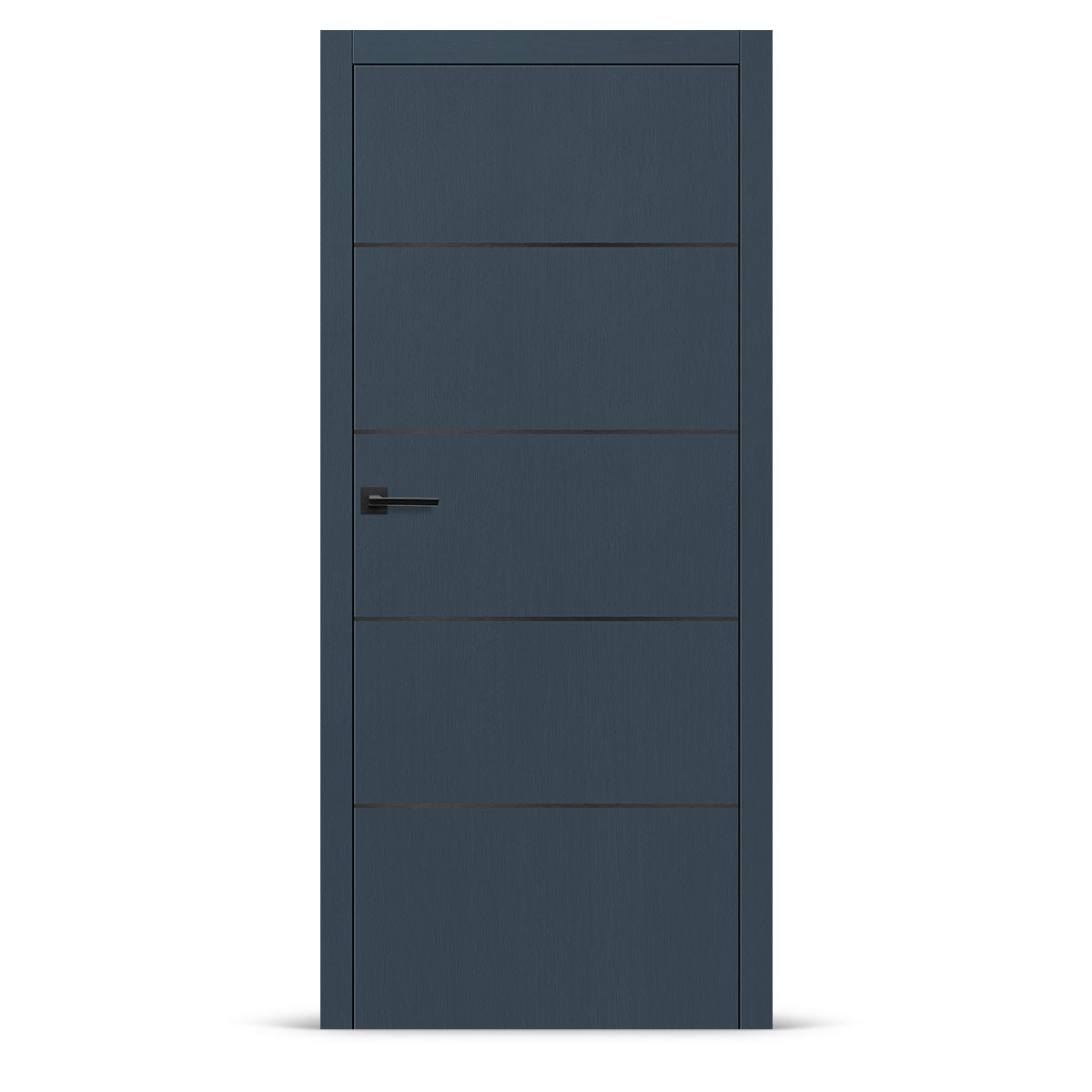 Фурнирана интериорна врата интарзија LUX 107 - црна
