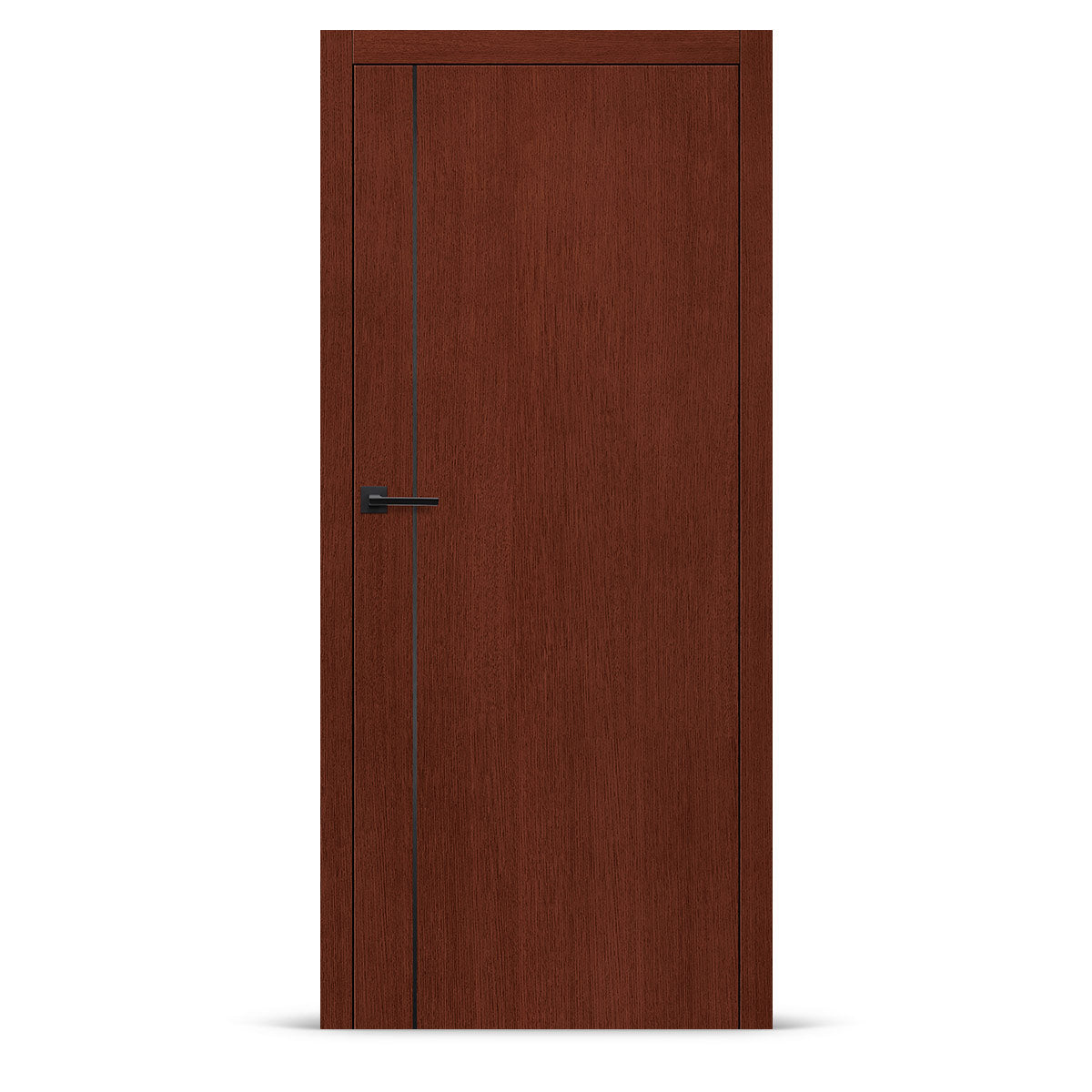 Фурнирана интериорна врата интарзија LUX 112 - црна