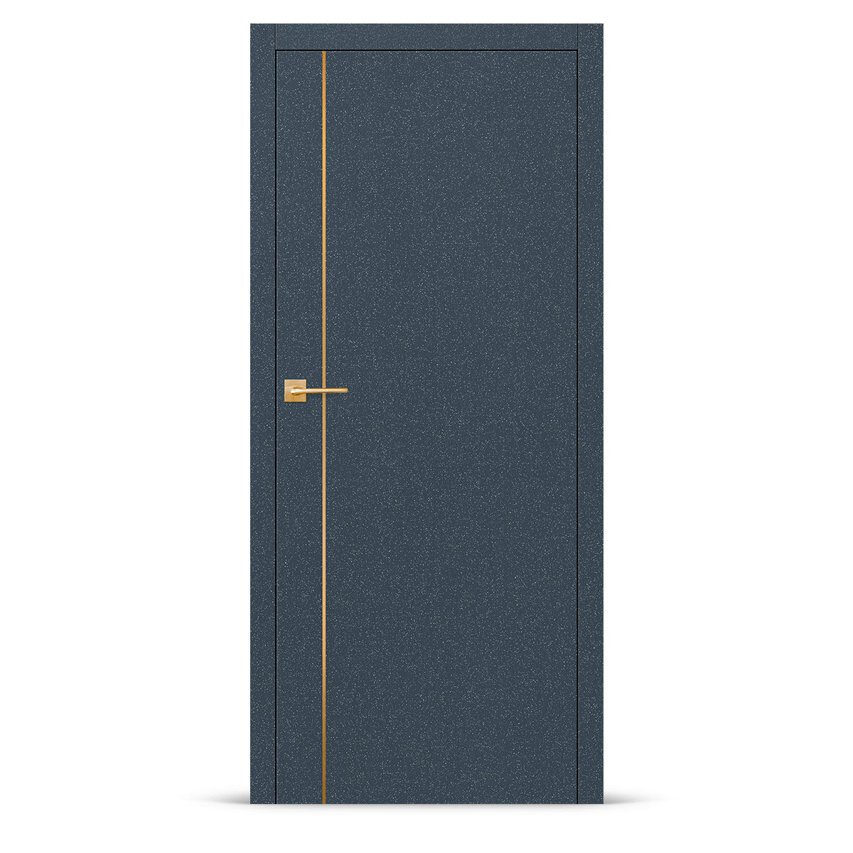 Фурнирана интериорна врата с интарзия LUX 112 – четкано злато