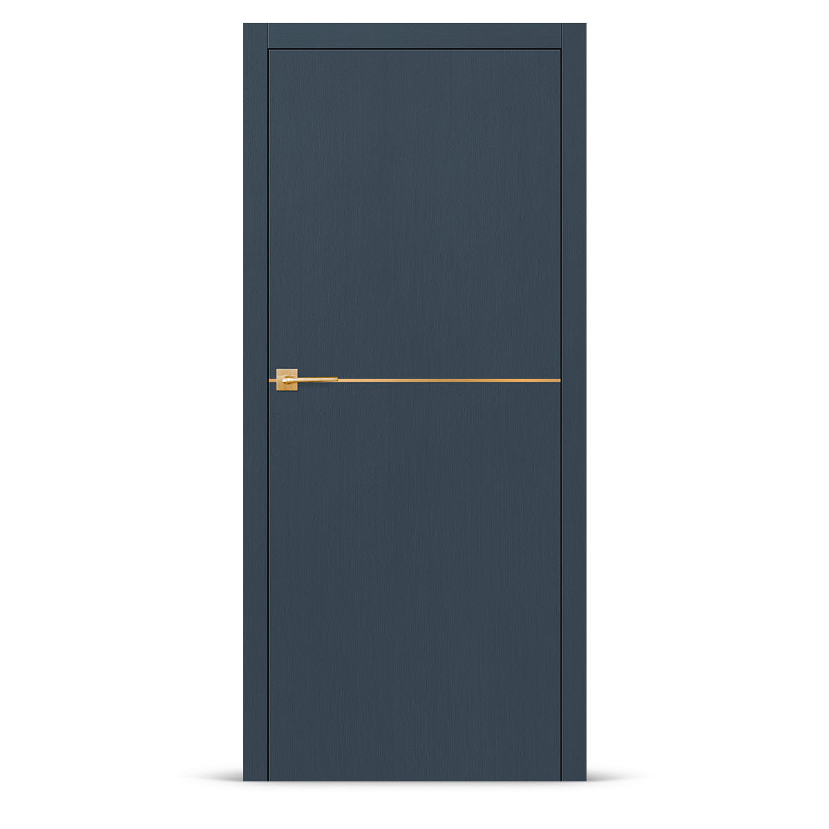Фурнирана интериорна врата с интарзия LUX 114 – четкано злато