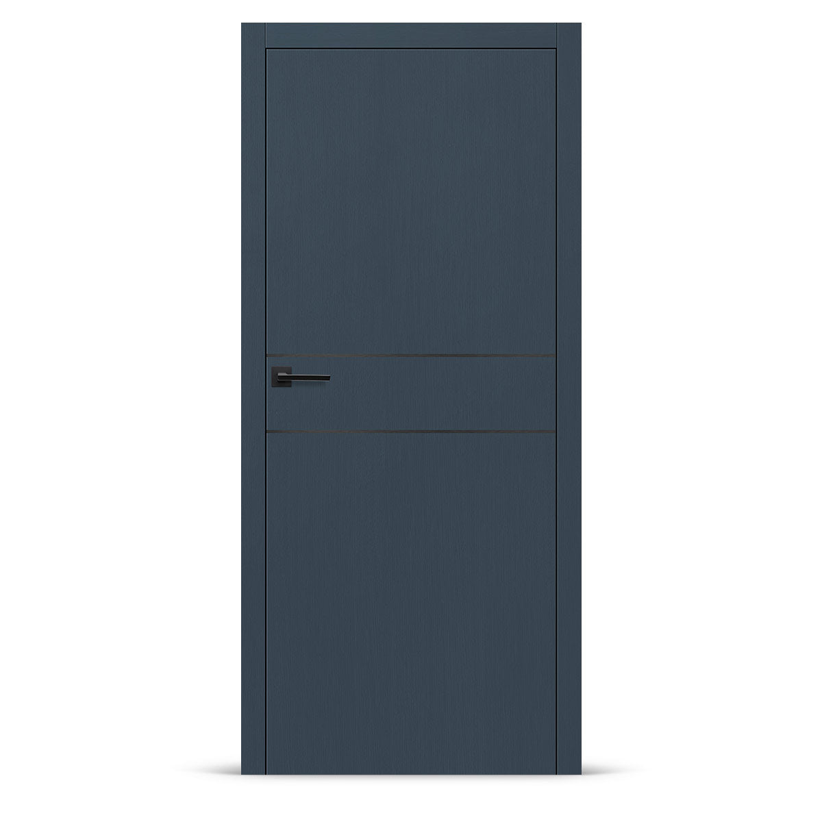 Фурнирана интериорна врата интарзија LUX 116 - црна