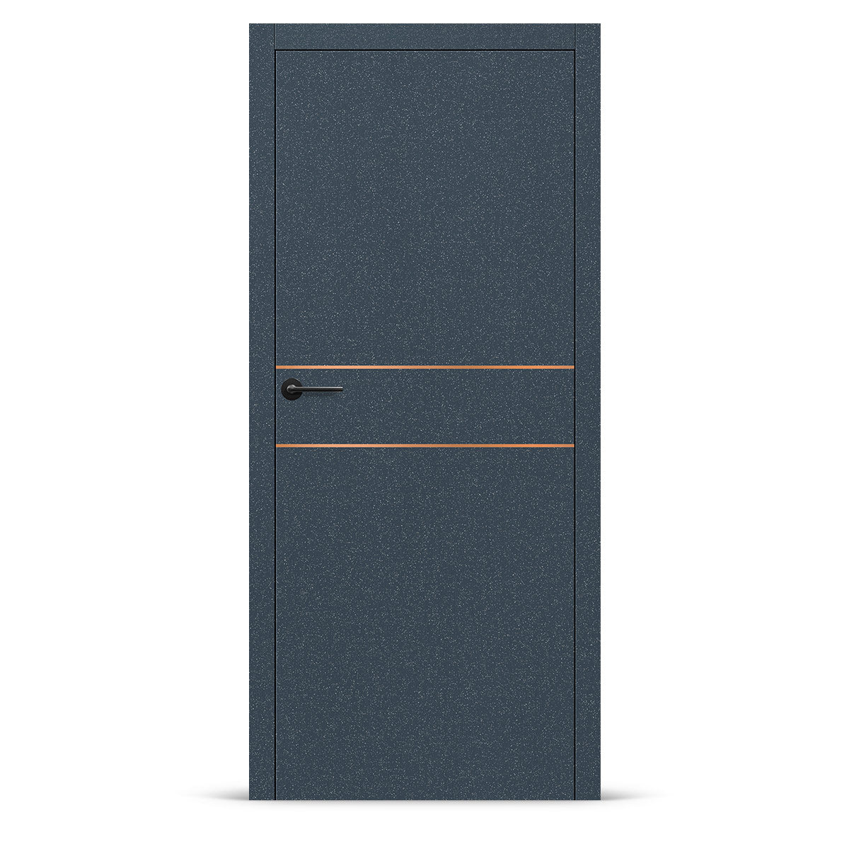Фурнирана интериорна врата интарзија LUX 116 - четкан бакар