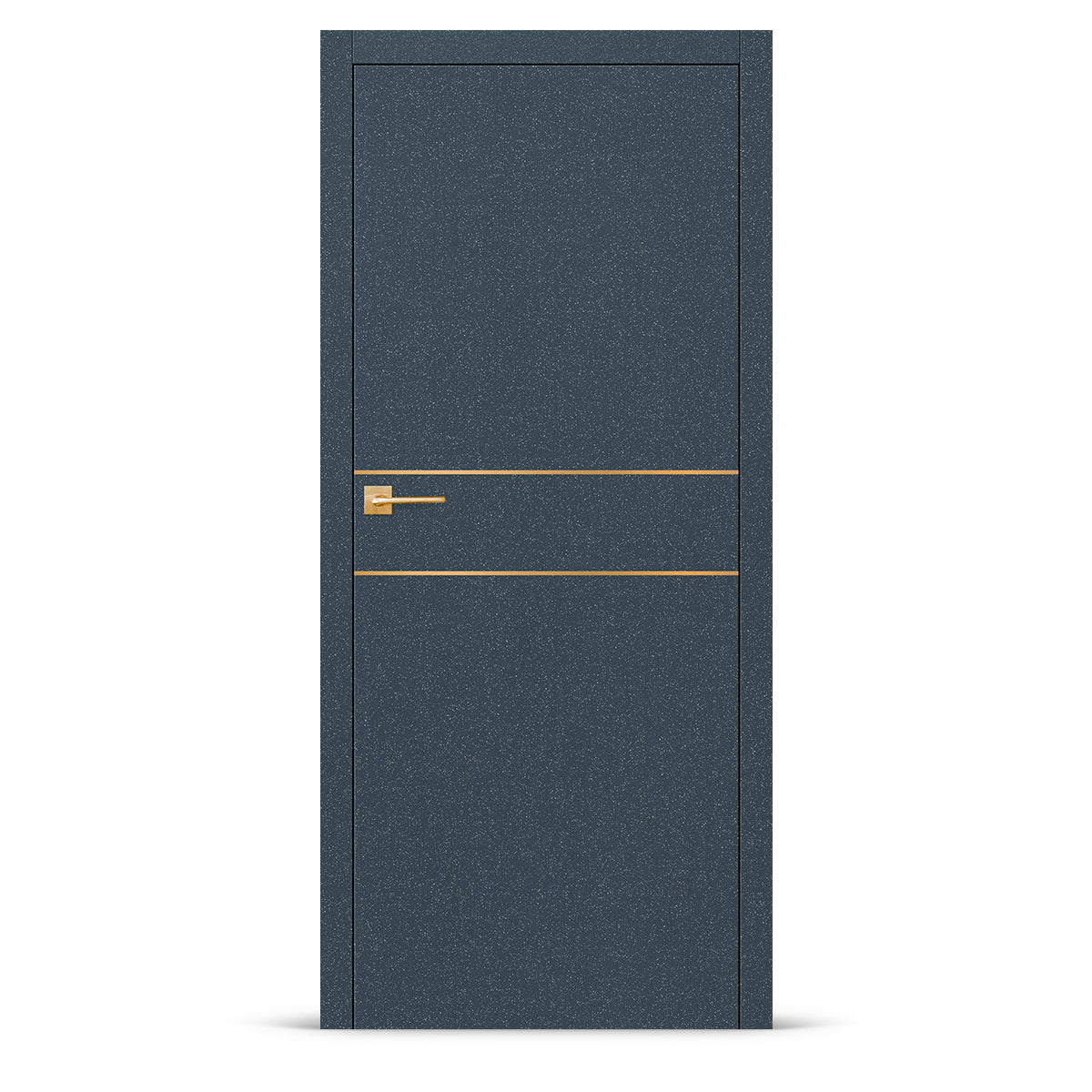 Фурнирана интериорна врата с интарзия LUX 116 – четкано злато