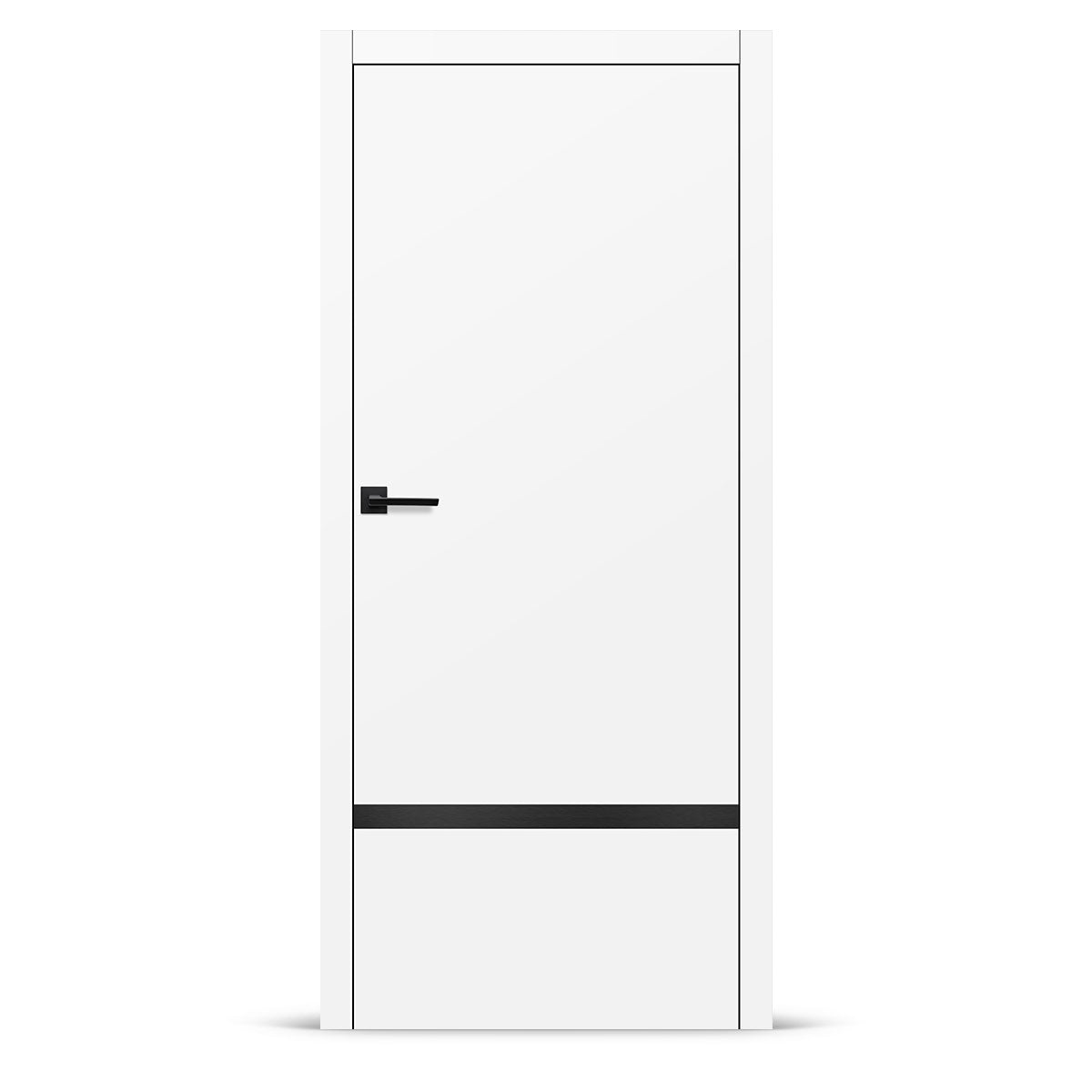 Фурнирана интериорна врата интарзија LUX 117 - црна