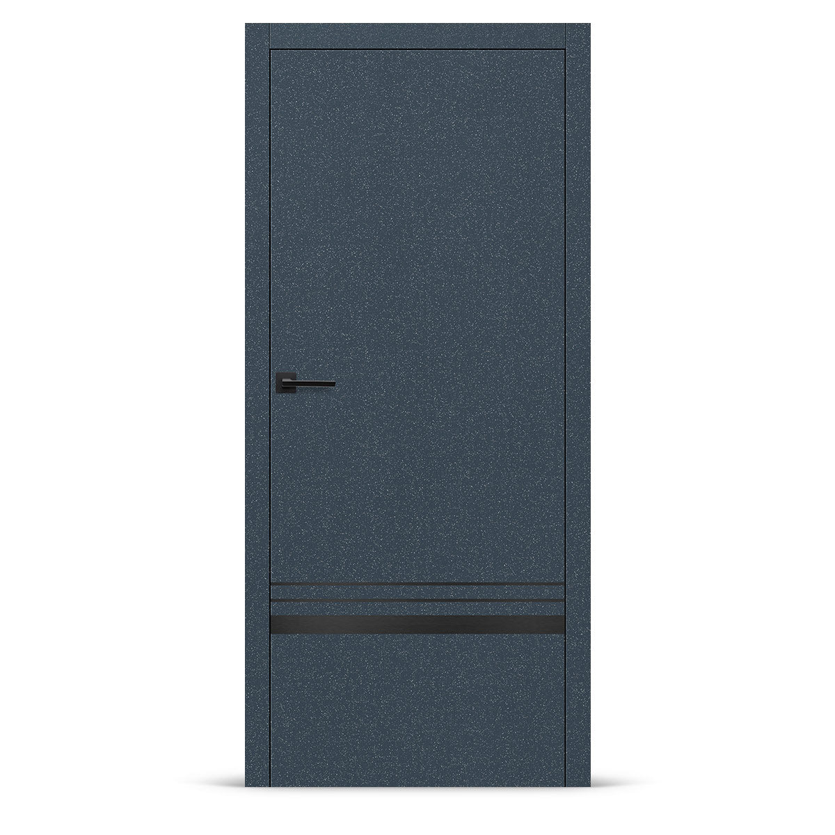 Фурнирана интериорна врата интарзија LUX 118 - црна