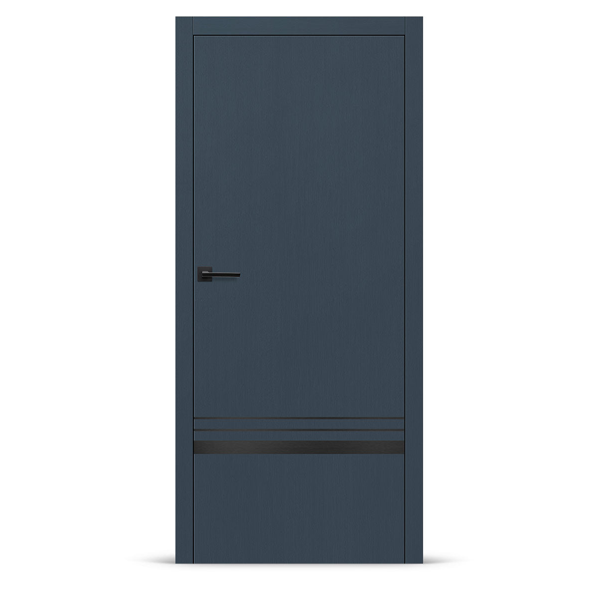 Фурнирана интериорна врата интарзија LUX 118 - црна