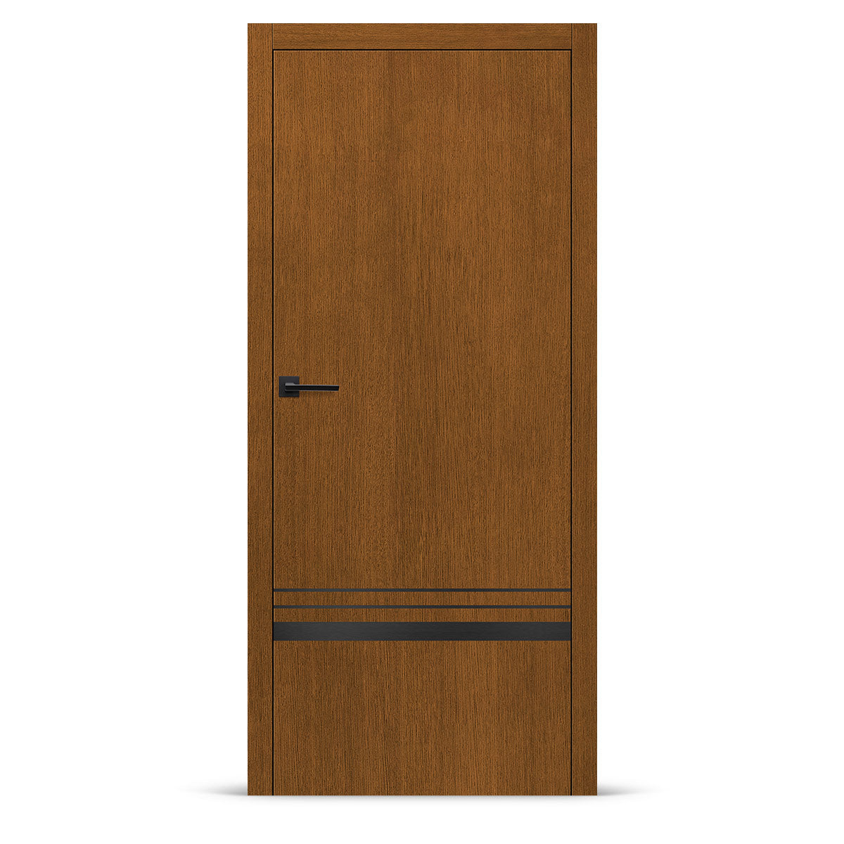 Фурнирана интериорна врата интарзија LUX 118 - црна