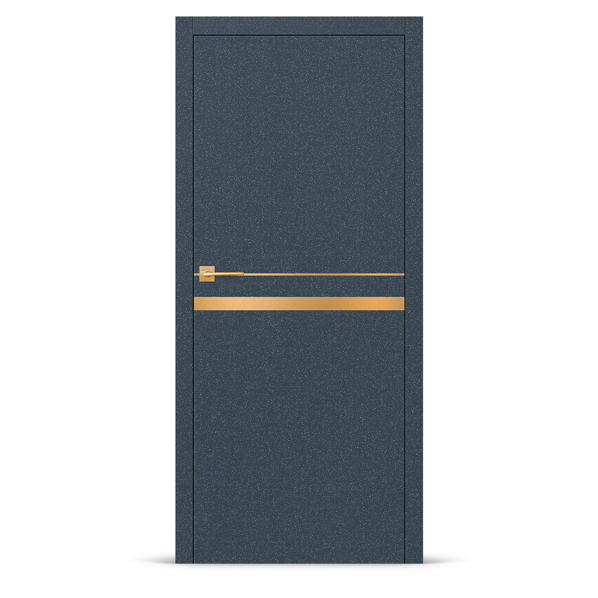 Фурнирана интериорна врата с интарзия LUX 119 – четкано злато