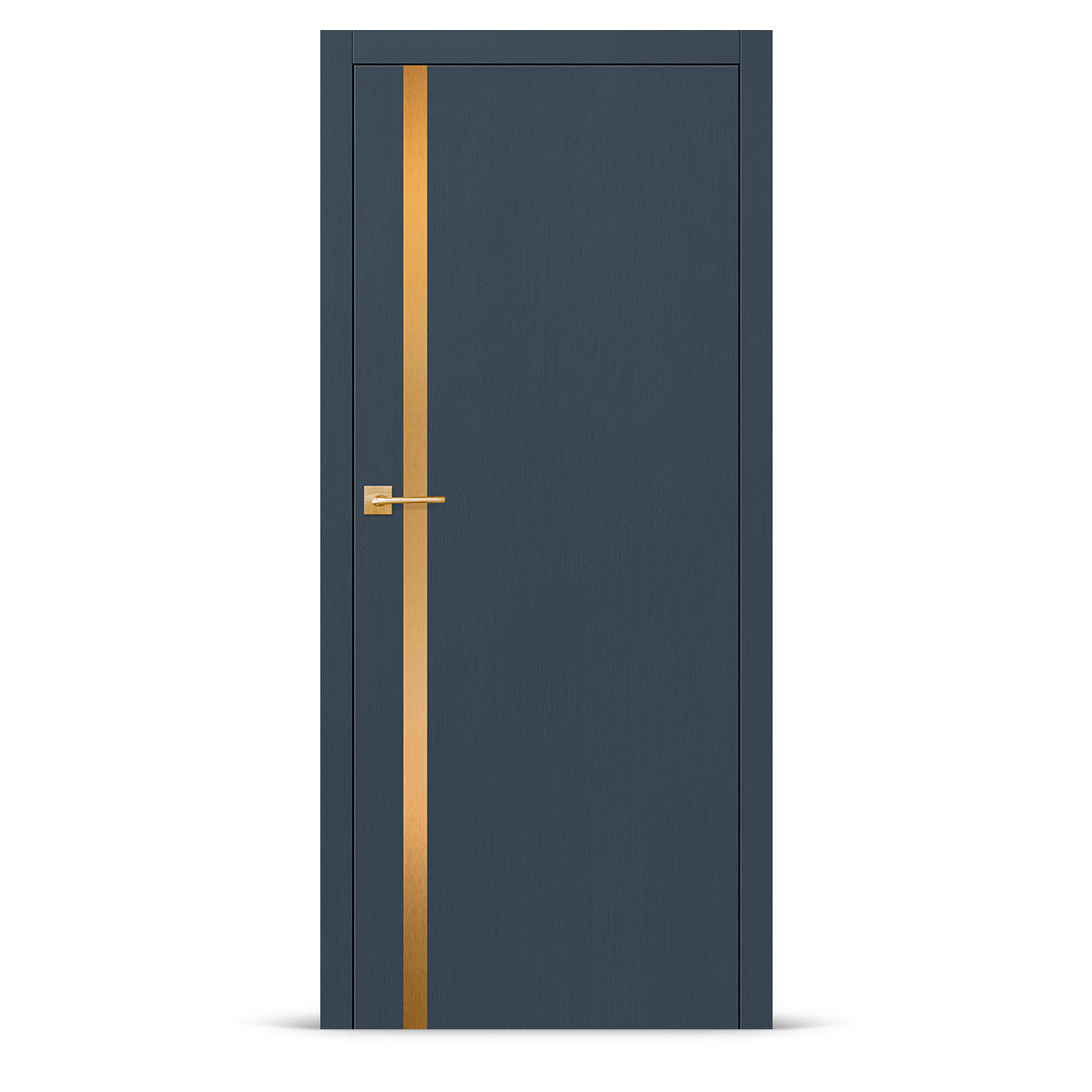 Фурнирана интериорна врата с интарзия LUX 120 – четкано злато