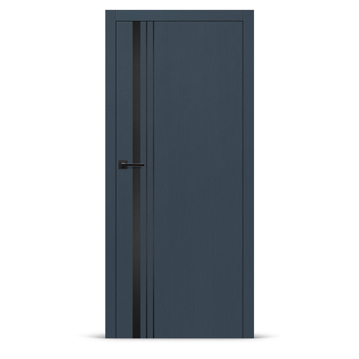 Фурнирана интериорна врата интарзија LUX 121 - црна