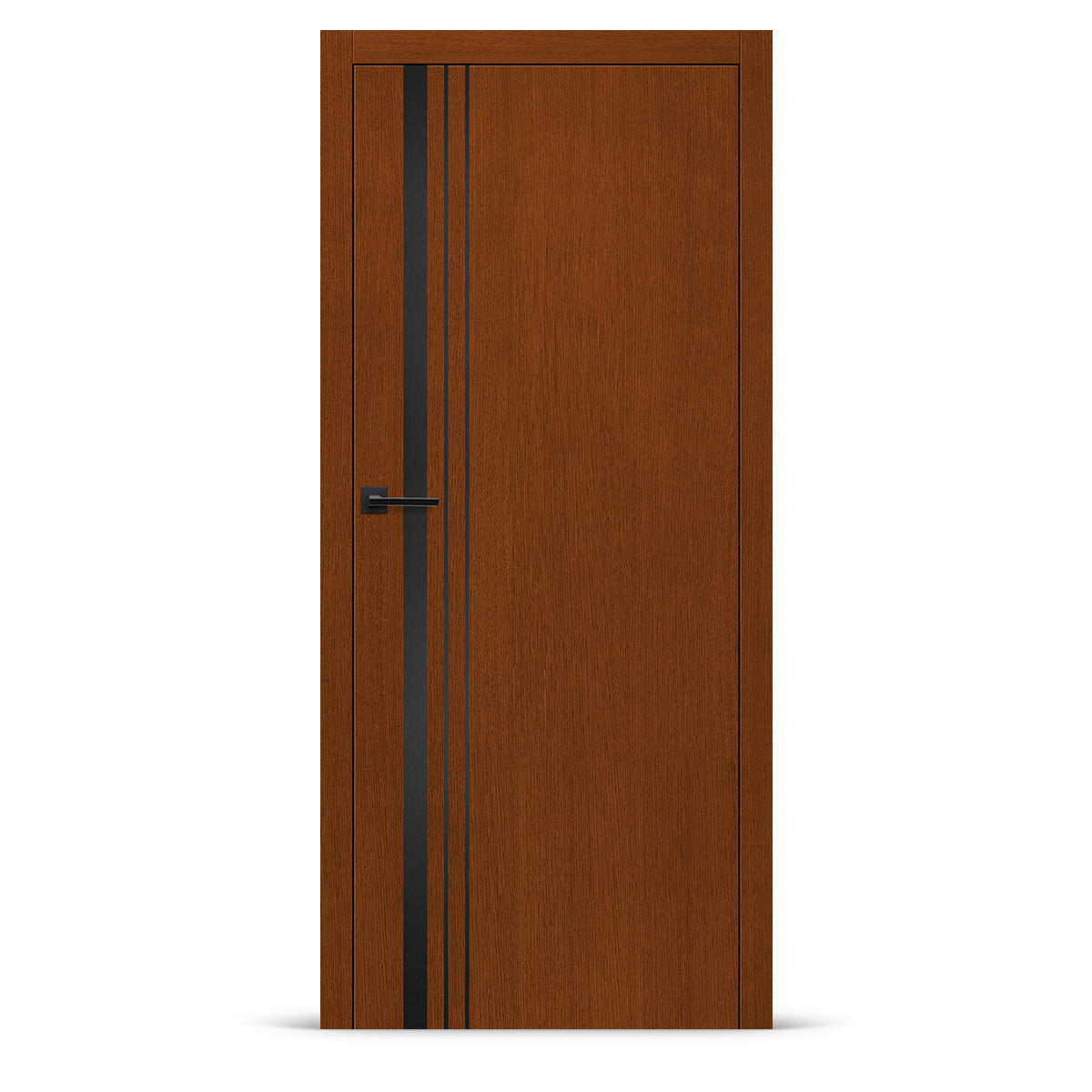 Фурнирана интериорна врата интарзија LUX 121 - црна