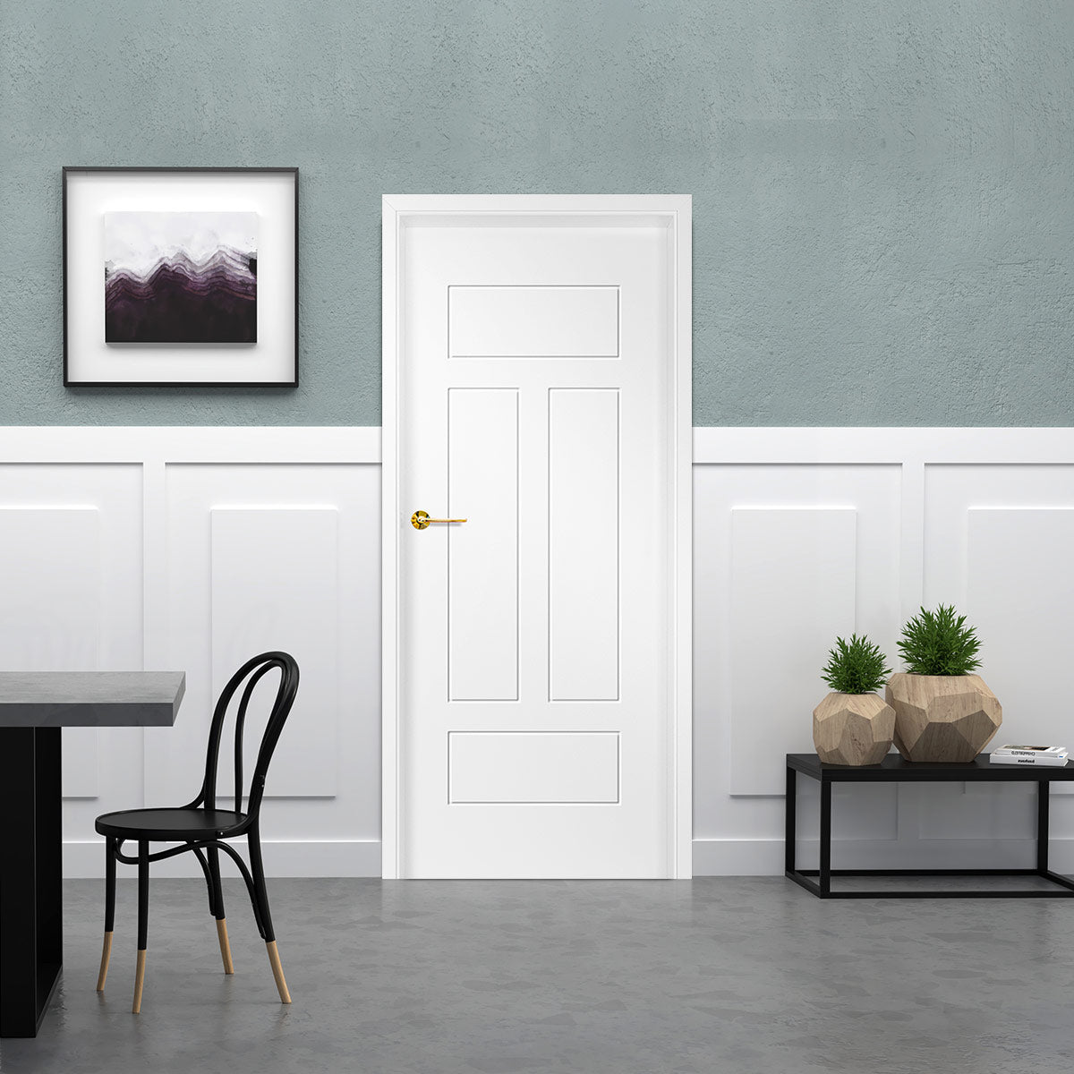 Лакиранa вратa ERKADO - ANUBIS 3, Цвят: UV ЛАК - Титаниево бяло от Флор Декор