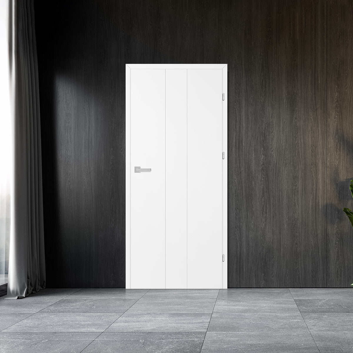 Лакирана врата ERKADO - BALDUR 4, Цвят: UV ЛАК - Титаниево бяло от Флор Декор