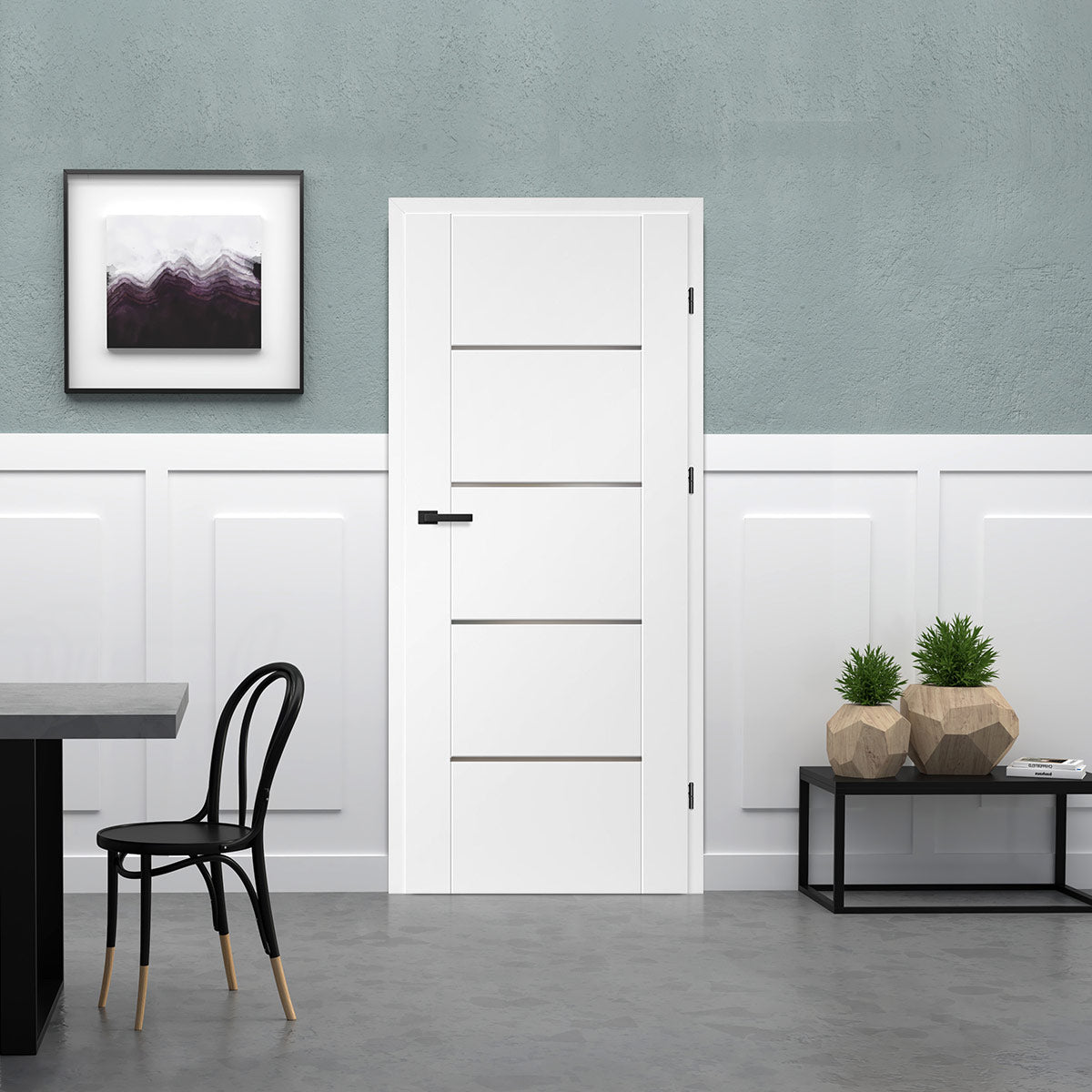 Лакиранa вратa ERKADO - LAURENCJA 1, Цвят: UV ЛАК - Титаниево бяло от Флор Декор