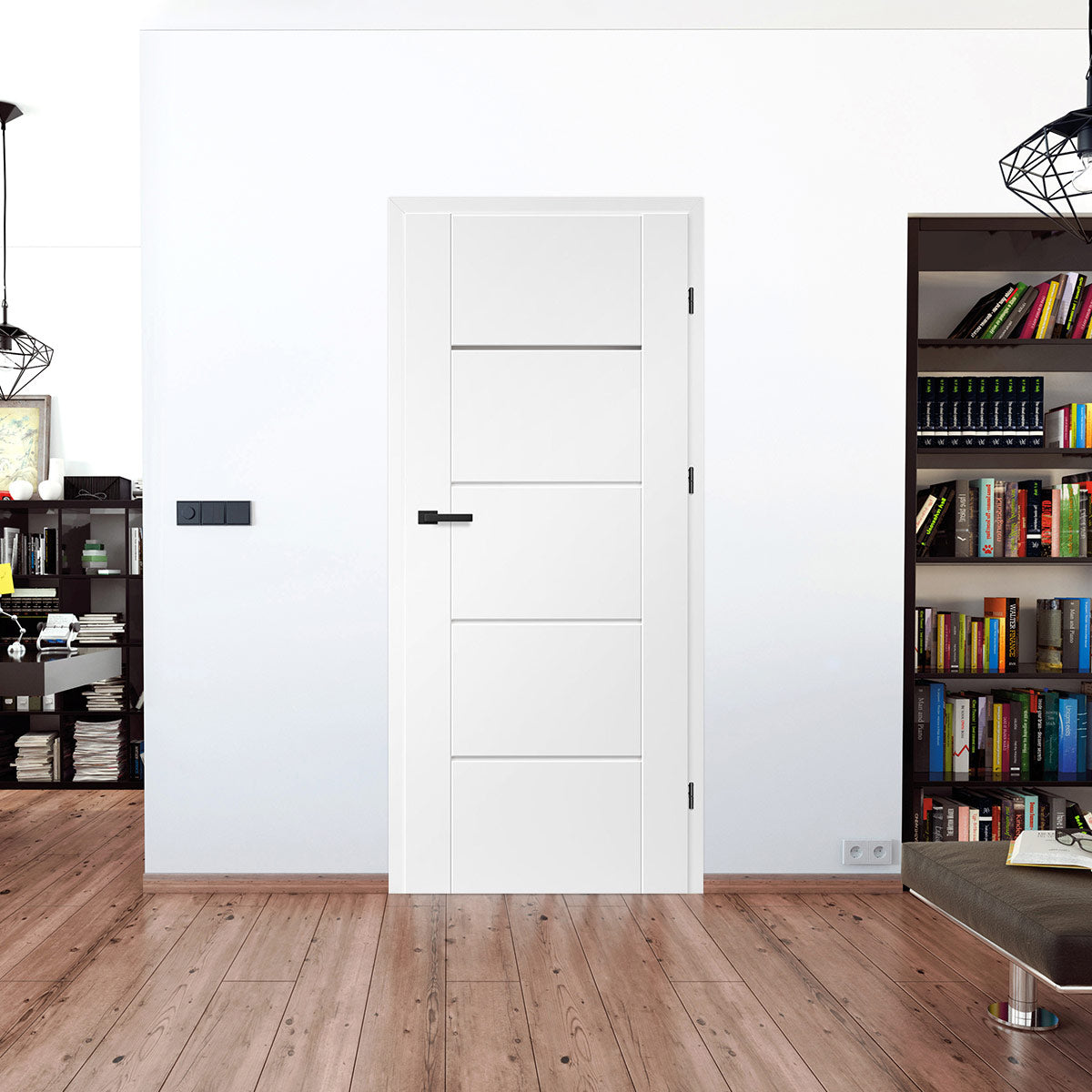 Лакиранa вратa ERKADO - LAURENCJA 3, Цвят: UV ЛАК - Титаниево бяло от Флор Декор