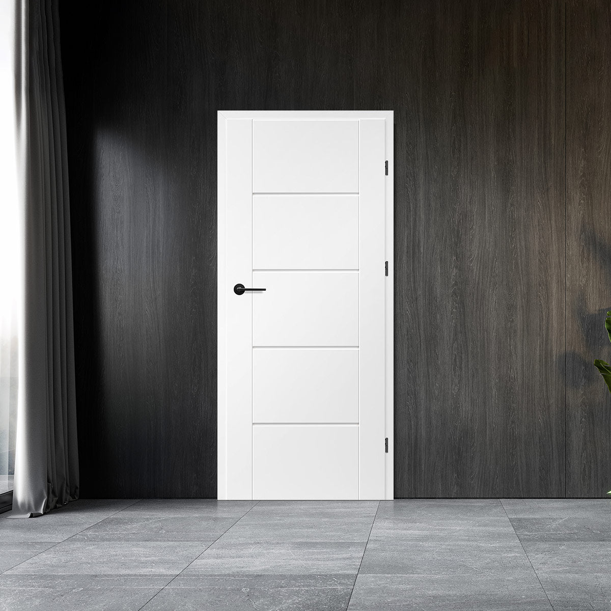 Лакиранa вратa ERKADO - LAURENCJA 6, Цвят: UV ЛАК - Титаниево бяло от Флор Декор