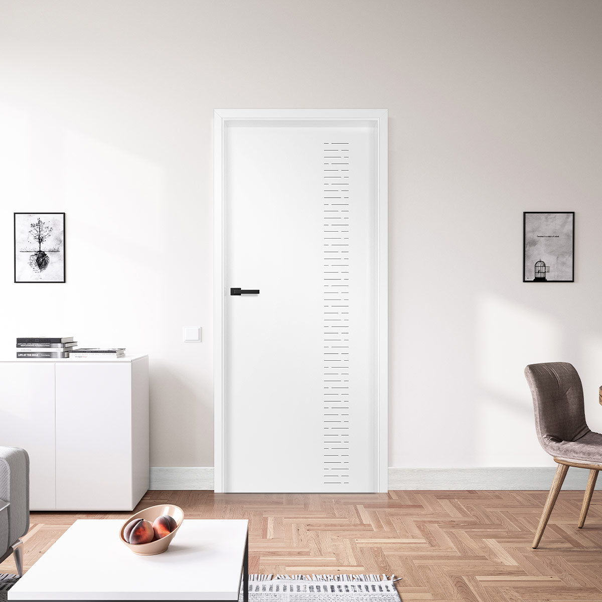 Лакирана врата ERKADO - MILDA 1, Цвят: UV ЛАК - Титаниево бяло от Флор Декор