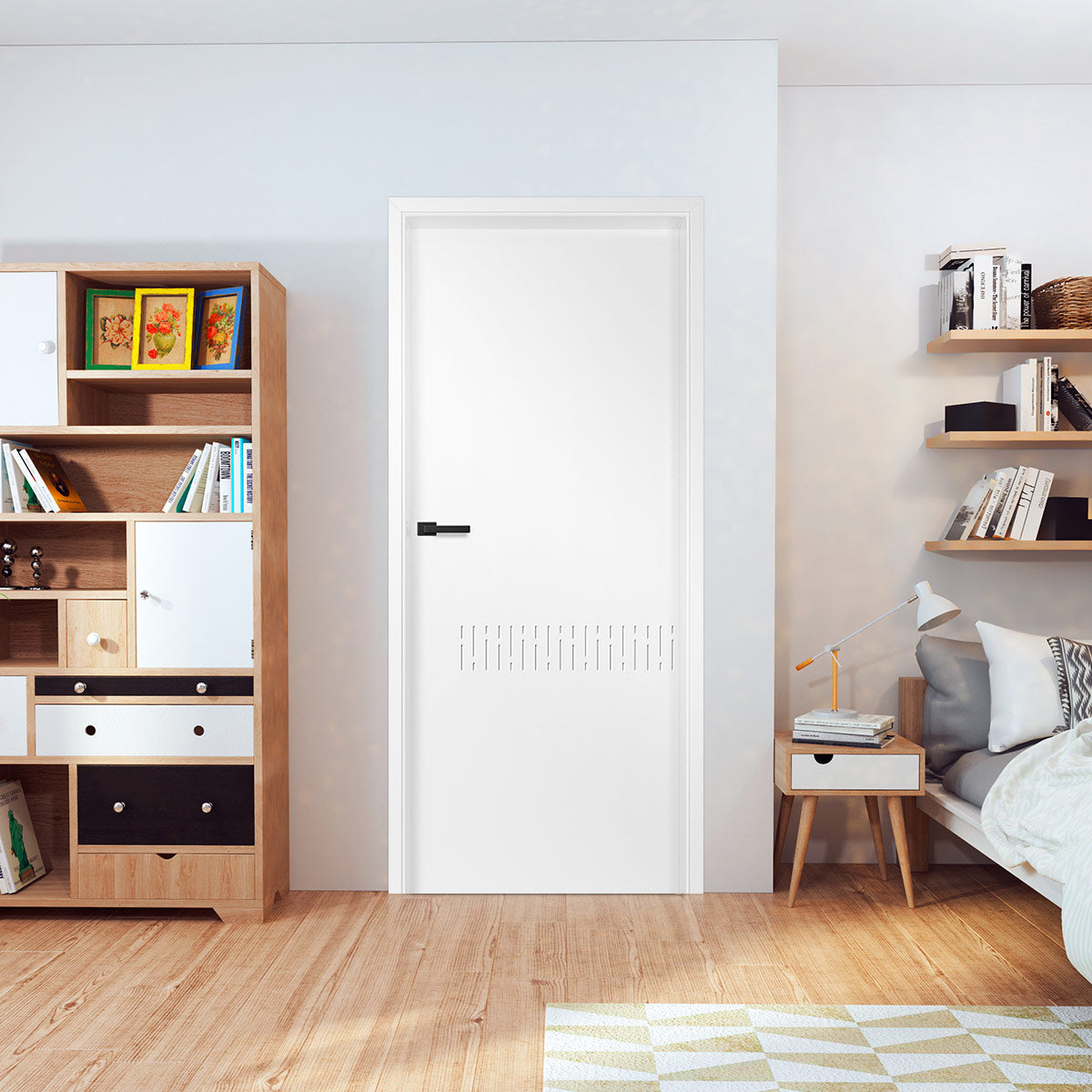 Лакирана врата ERKADO - MILDA 5, Цвят: UV ЛАК - Титаниево бяло от Флор Декор