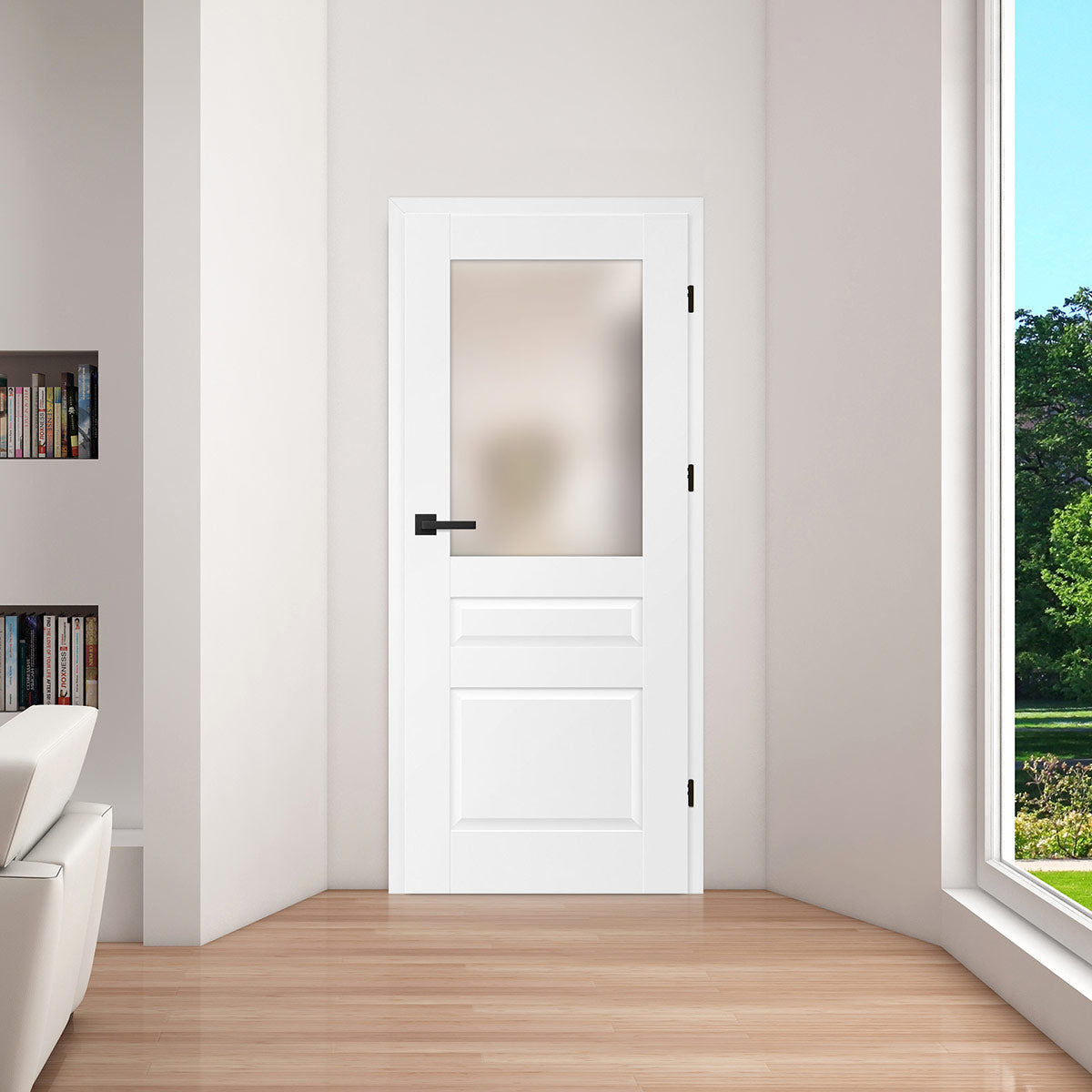 Лакирана врата ERKADO - NEMEZJA 4, Цвят: UV ЛАК - Титаниево бяло от Флор Декор