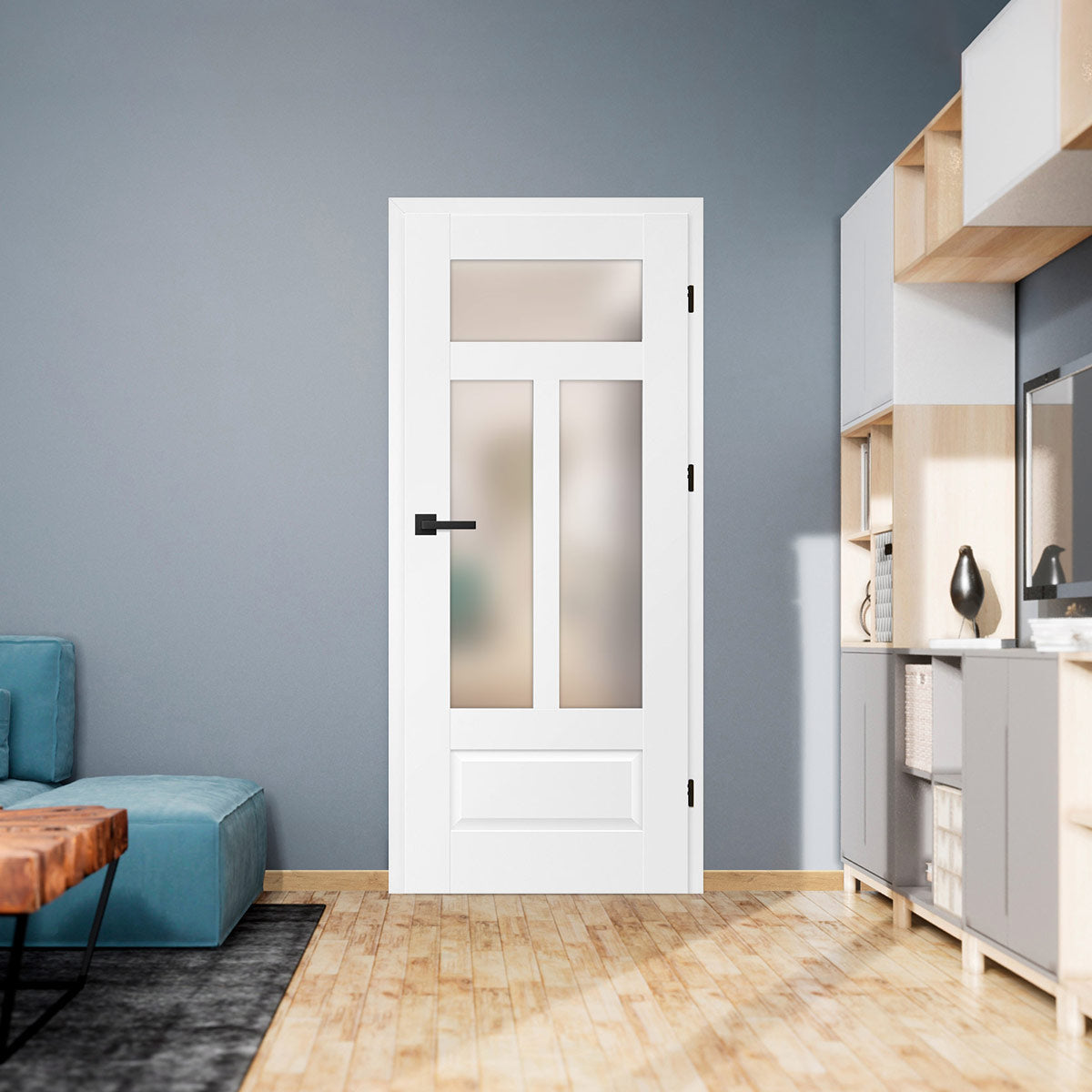 Лакирана врата ERKADO - NEMEZJA 9, Цвят: UV ЛАК - Титаниево бяло от Флор Декор