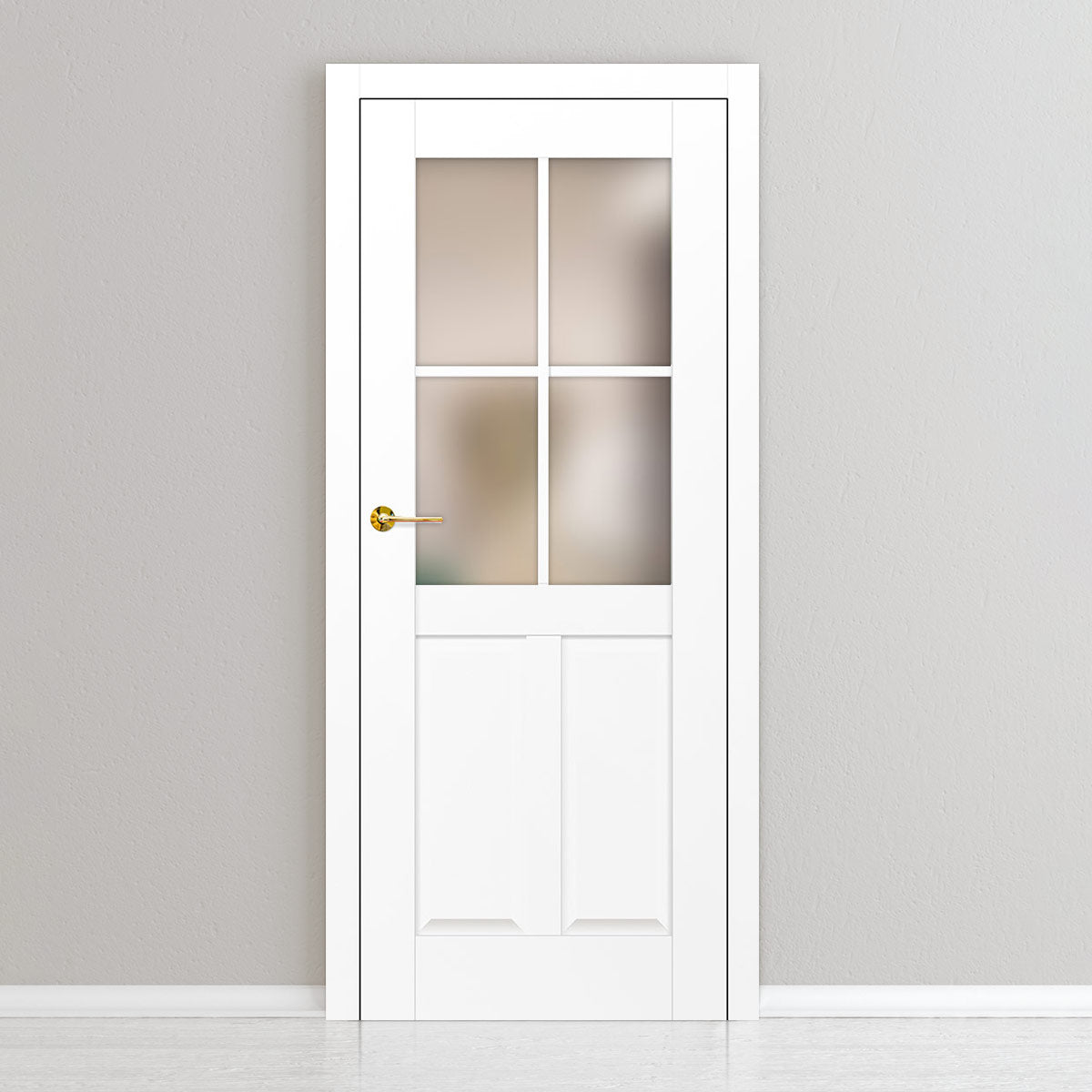 Лакиранa вратa ERKADO - PEONIA 5, Цвят: UV ЛАК - Титаниево бяло от Флор Декор