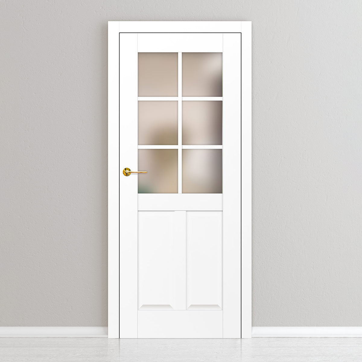 Лакиранa вратa ERKADO - PEONIA 6, Цвят: UV ЛАК - Титаниево бяло от Флор Декор