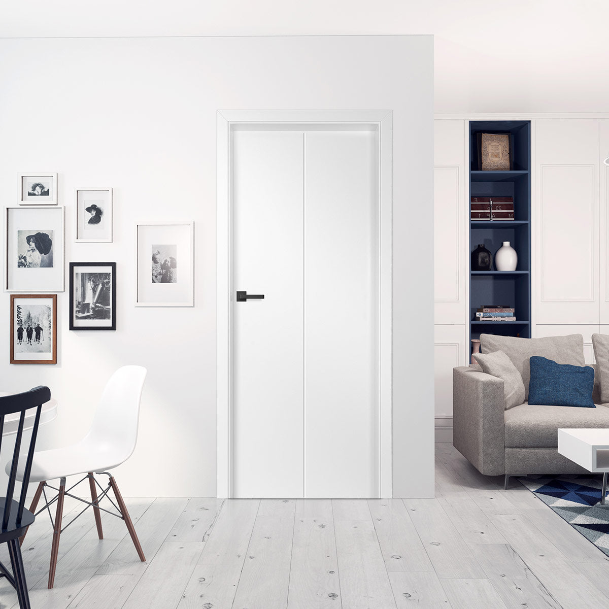 Лакиранa вратa ERKADO - SYLENA 1, Цвят: UV ЛАК - Титаниево бяло от Флор Декор