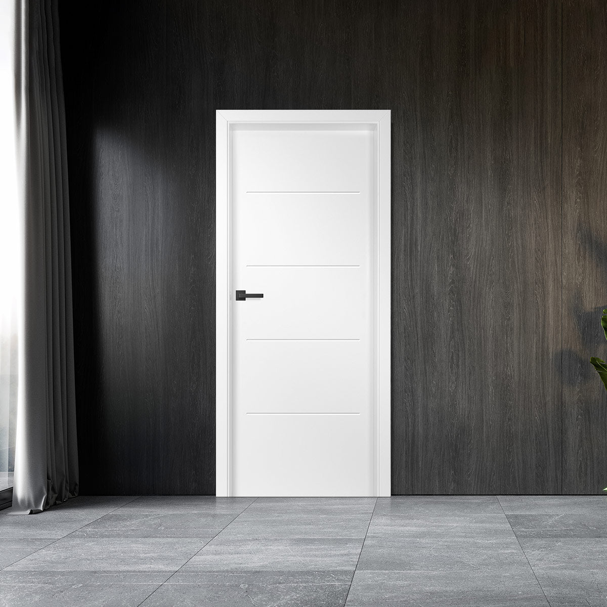 Лакиранa вратa ERKADO - SYLENA 6, Цвят: UV ЛАК - Титаниево бяло от Флор Декор