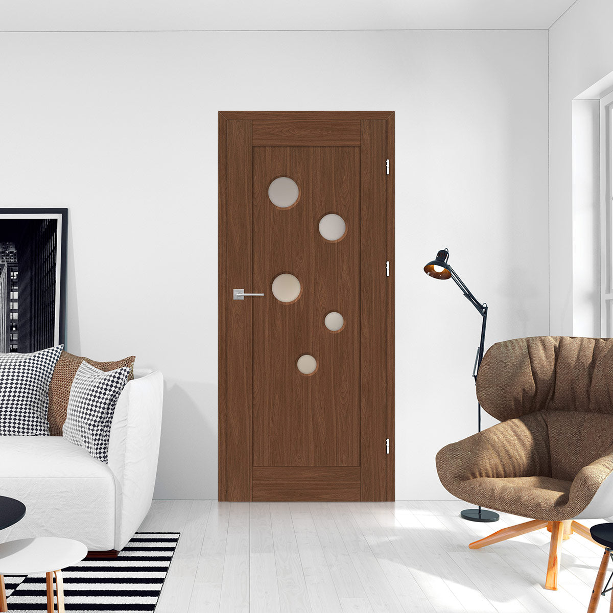 Врата ERKADO - EWODIA 2, Цвят: PREMIUM Орех от Флор Декор