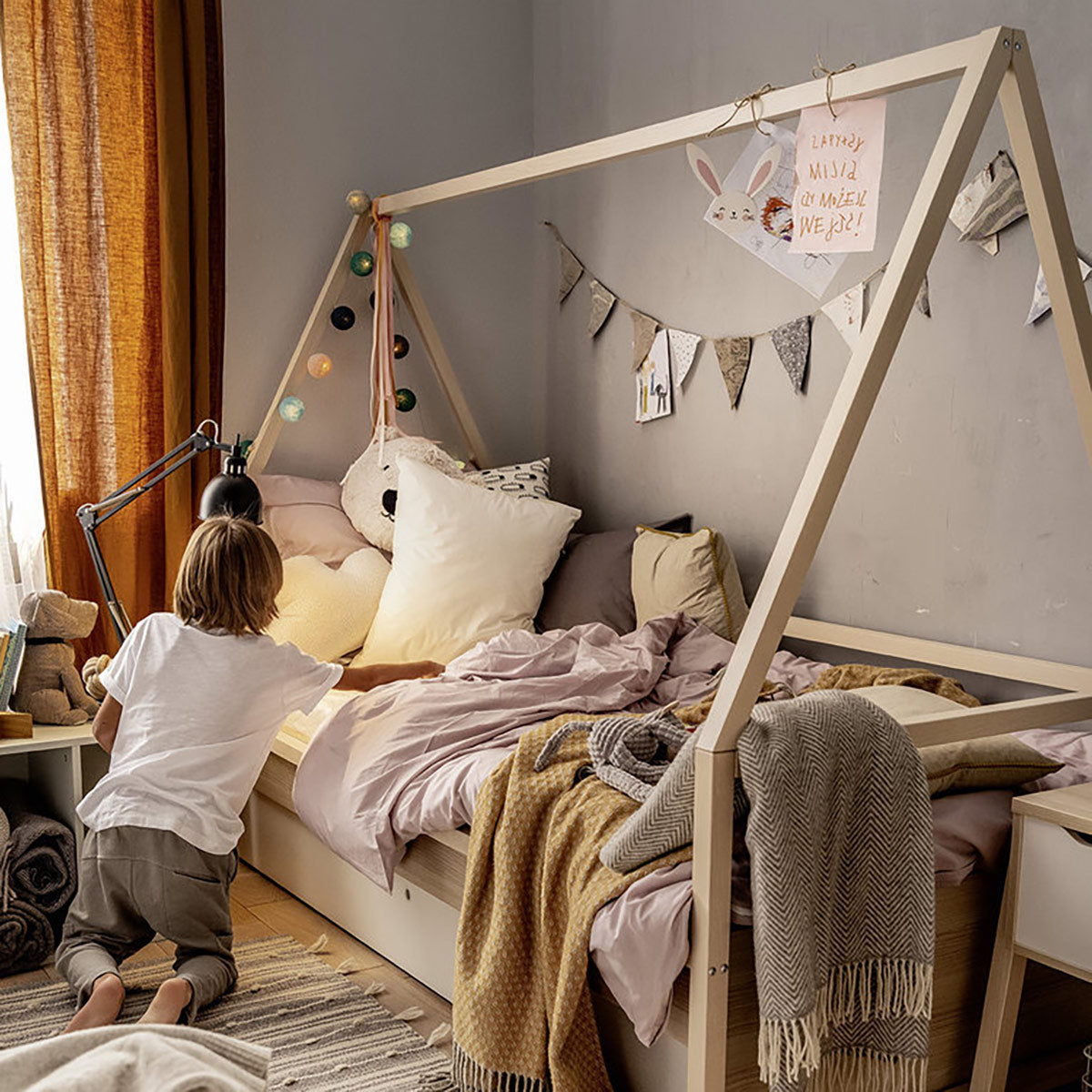 Количка TIPI за кревет 90 X 200 SPOT - акација