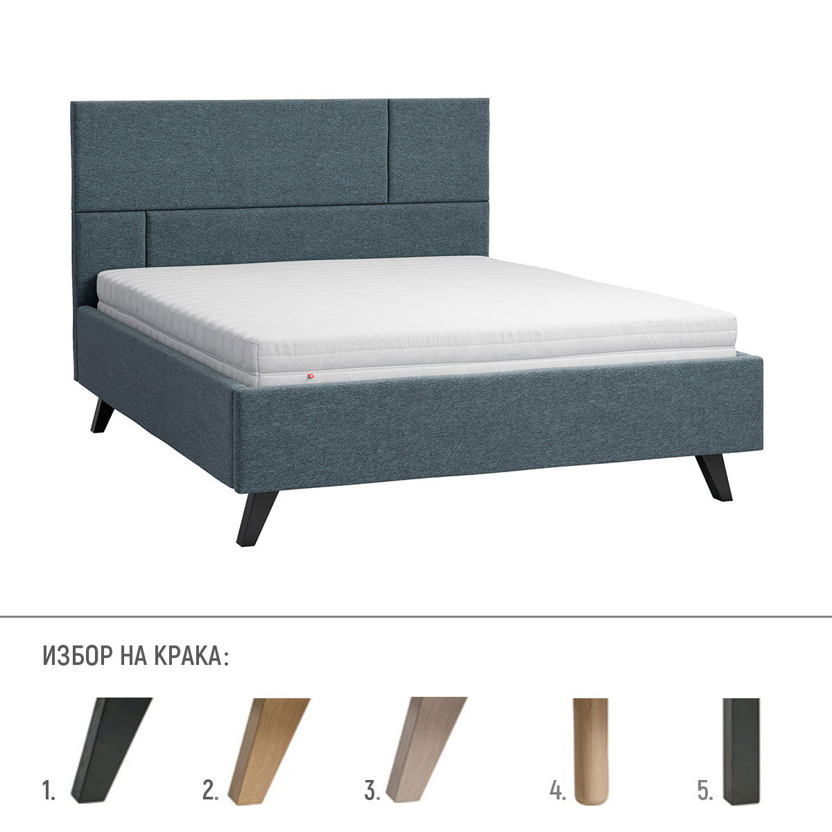 Тапицирано легло Geometric 120x200 I Мебели VOX