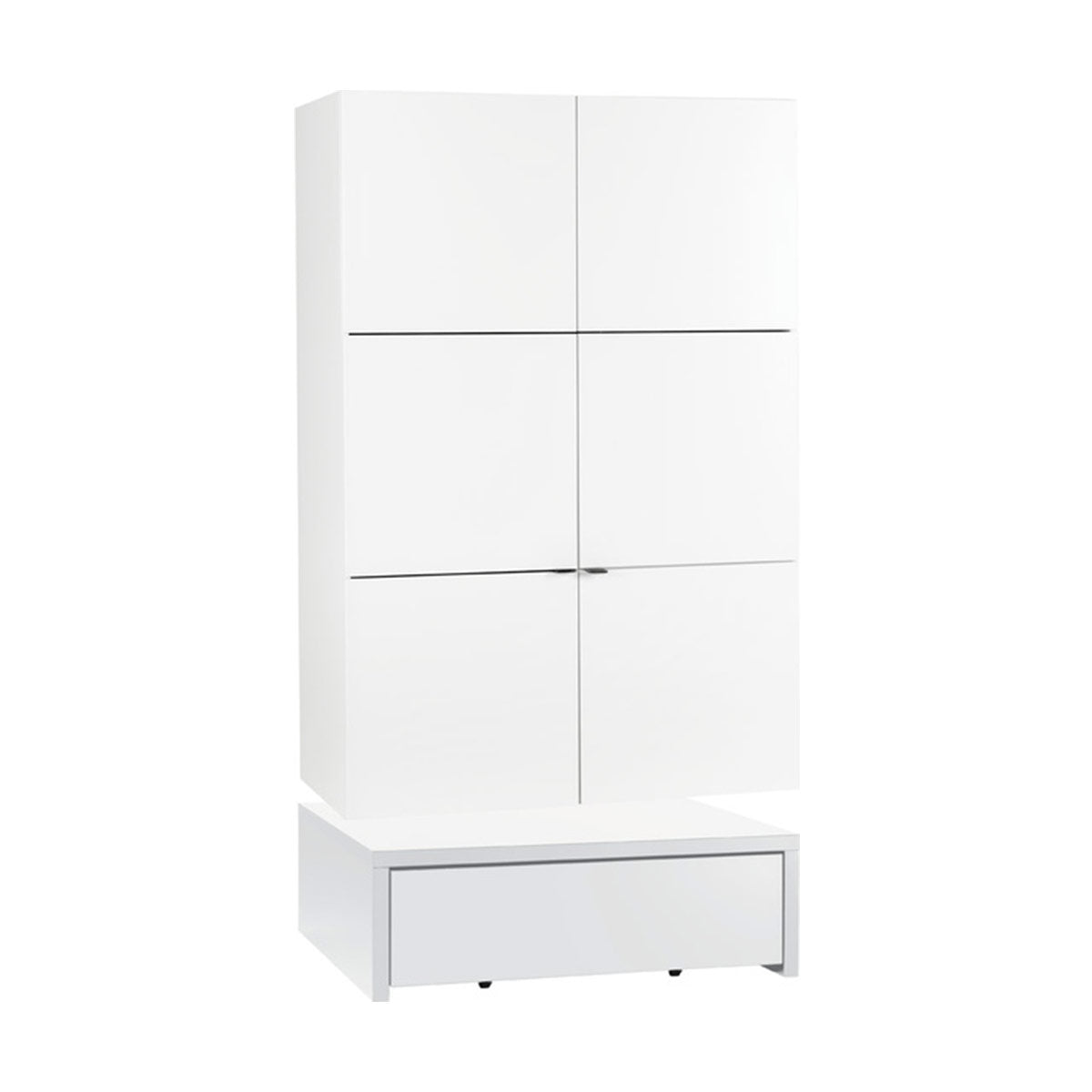 Гардероб 106 x 95 двокрилен со платформа со фиока-YOUNG USERS