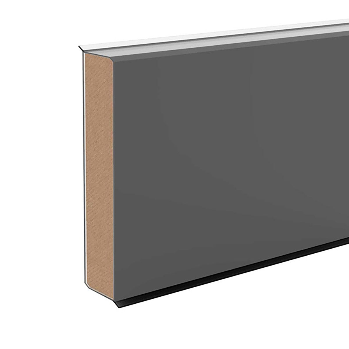 Перваз MDF, CUBU FLEX LIFE CUBU HDF - Антрацит, 80 мм на Doelken от Флор Декор