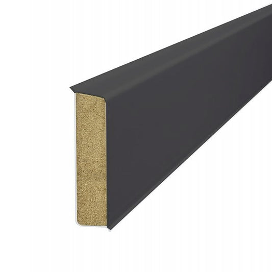Перваз MDF, CUBU FLEX LIFE CUBU HDF - Черен, 80 мм на Doelken от Флор Декор