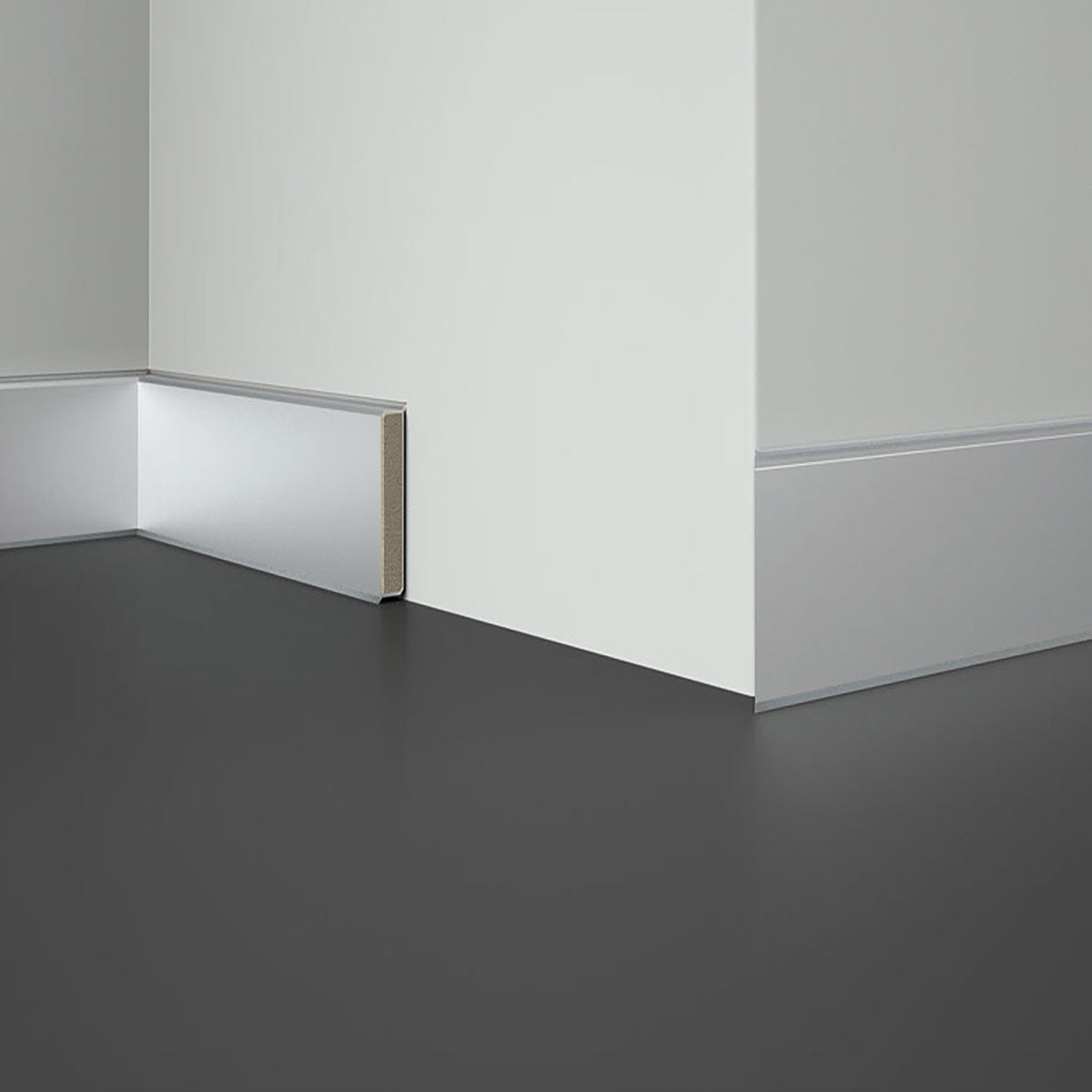 Перваз MDF, CUBU FLEX LIFE CUBU HDF - Сив, 60 мм на Doelken от Флор Декор