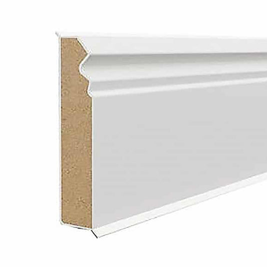 Перваз MDF, CUBU FLEX LIFE CUBU HDF Hamburg - Бял, 100 мм на Doelken от Флор Декор