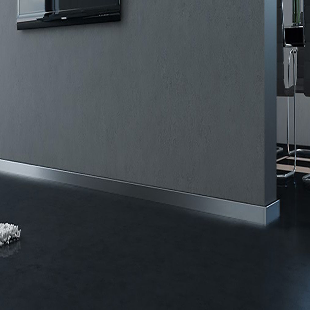 Перваз MDF, CUBU FLEX LIFE Premium - Неръждаема стомана, 80 мм на Doelken от Флор Декор