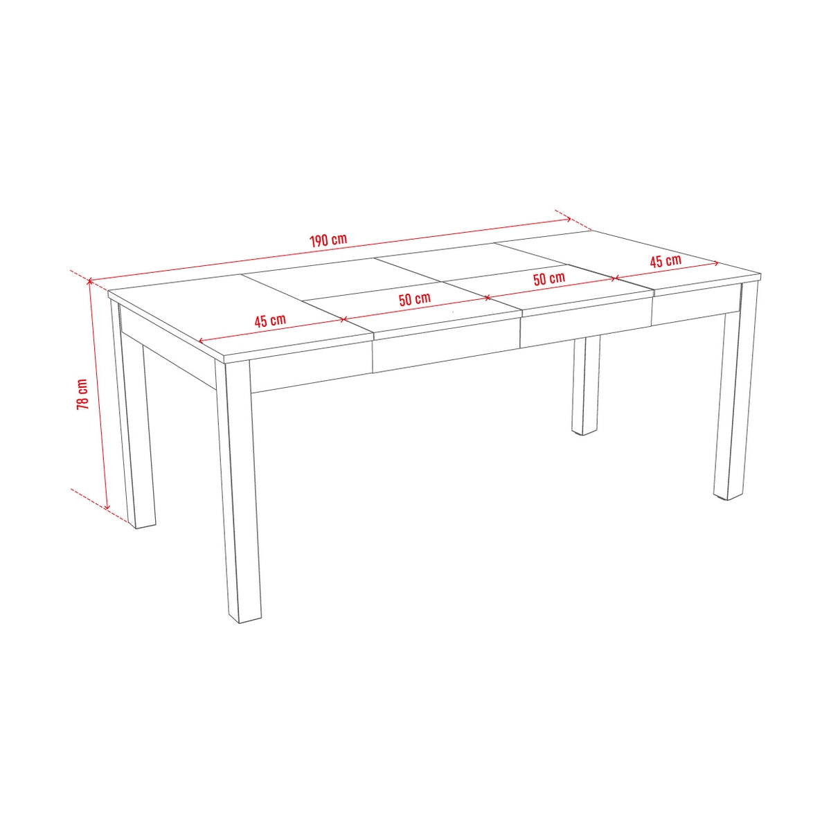 Разглоблива маса 90x90 Simple